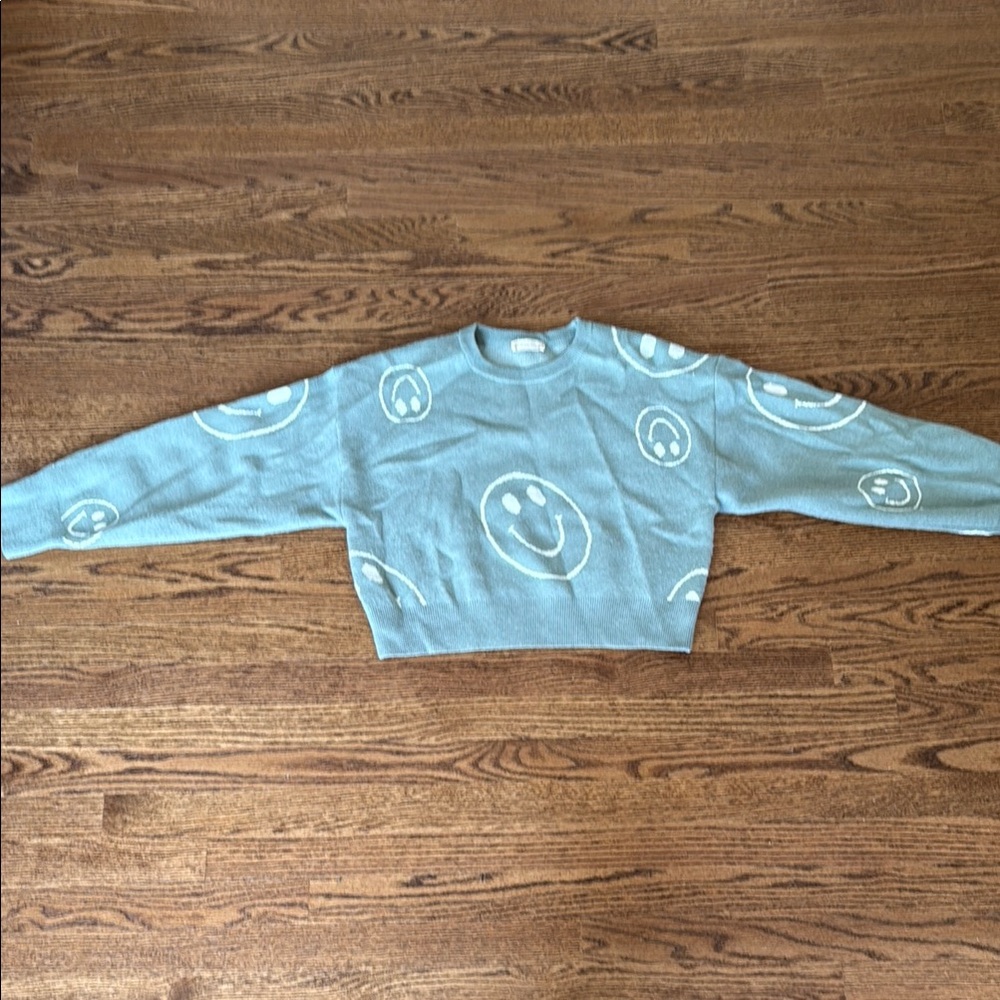 AS Sage Green Smiley Face Sweater